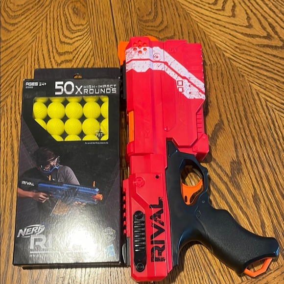 Nerf Other - Nerf Rival Red and Black Blaster with 50 Yellow Rounds